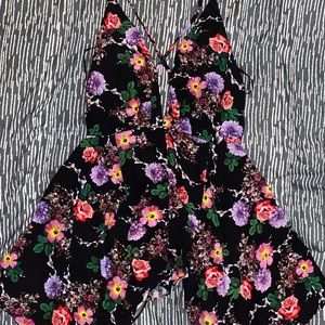 Flower printed romper